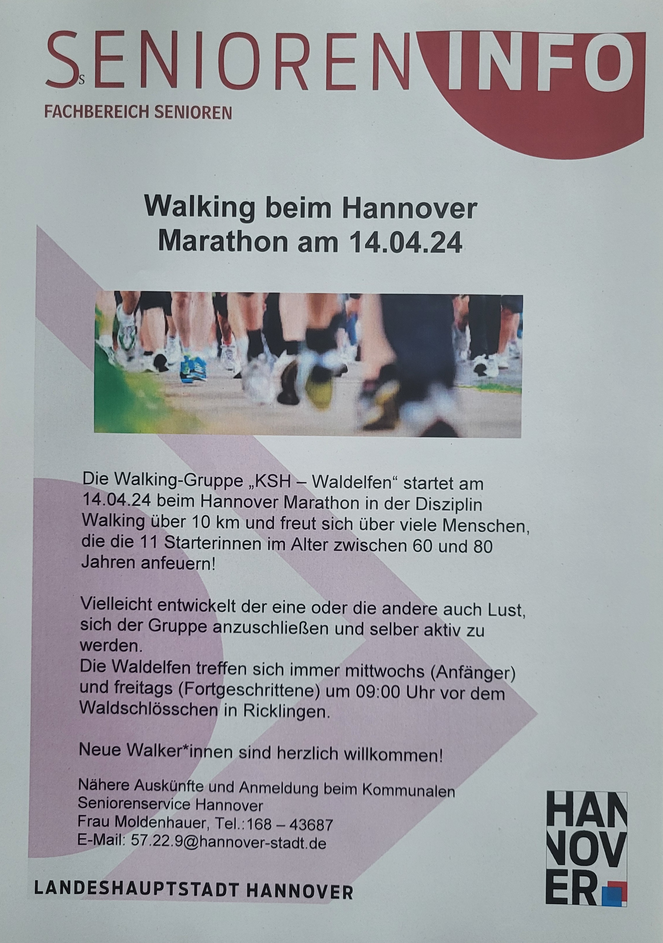 Walking beim Hannover Marathon am 14.04.24