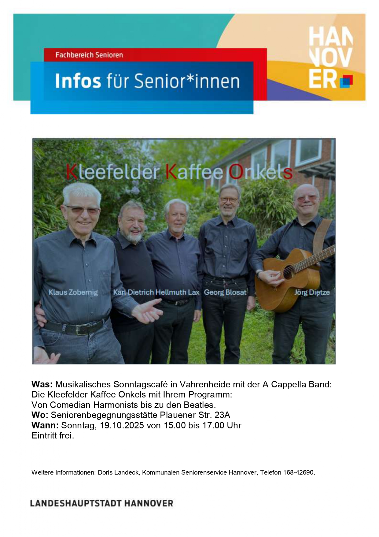 Musikalisches Sonntagscafé in Vahrenheide